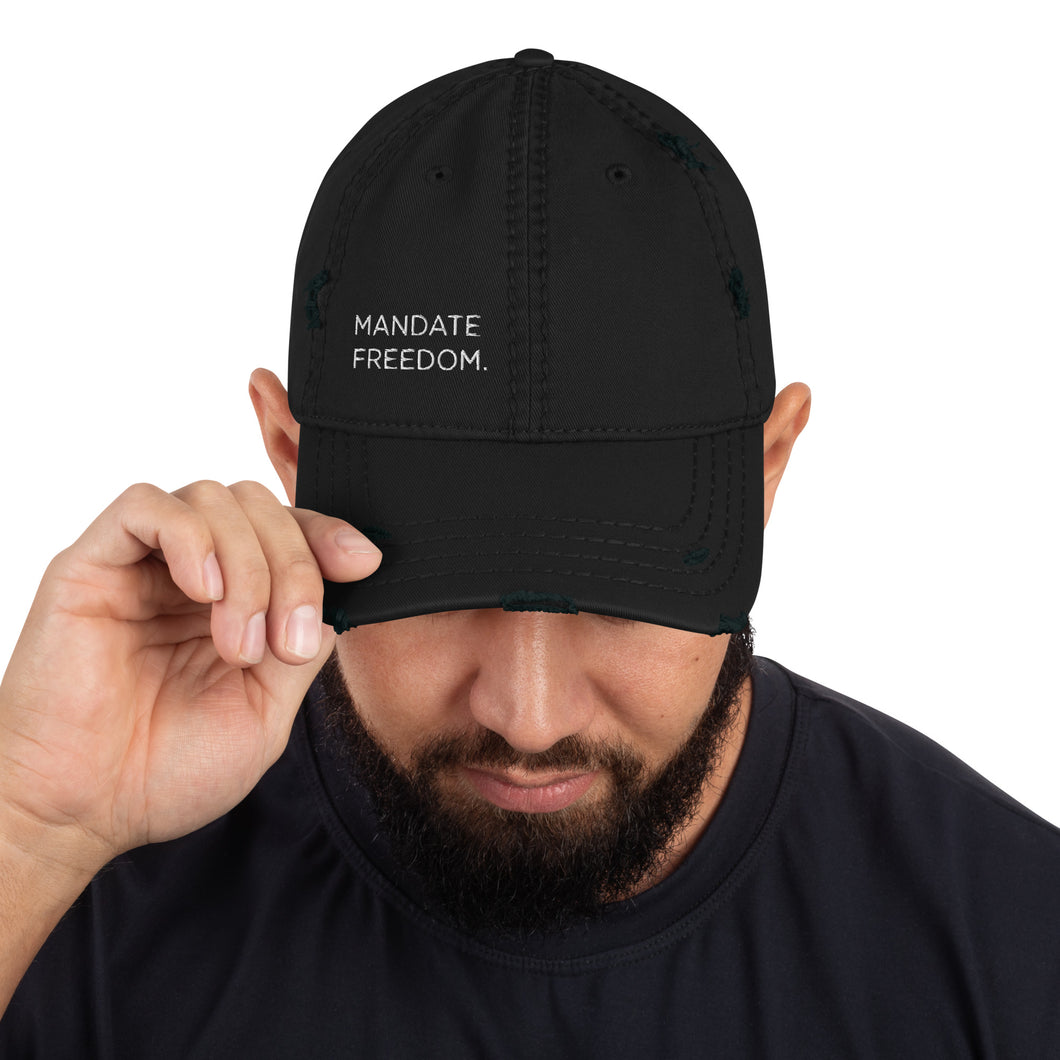 Mandate Freedom Distressed Ballcap | Black or Grey