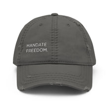 Load image into Gallery viewer, Mandate Freedom Distressed Ballcap | Black or Grey
